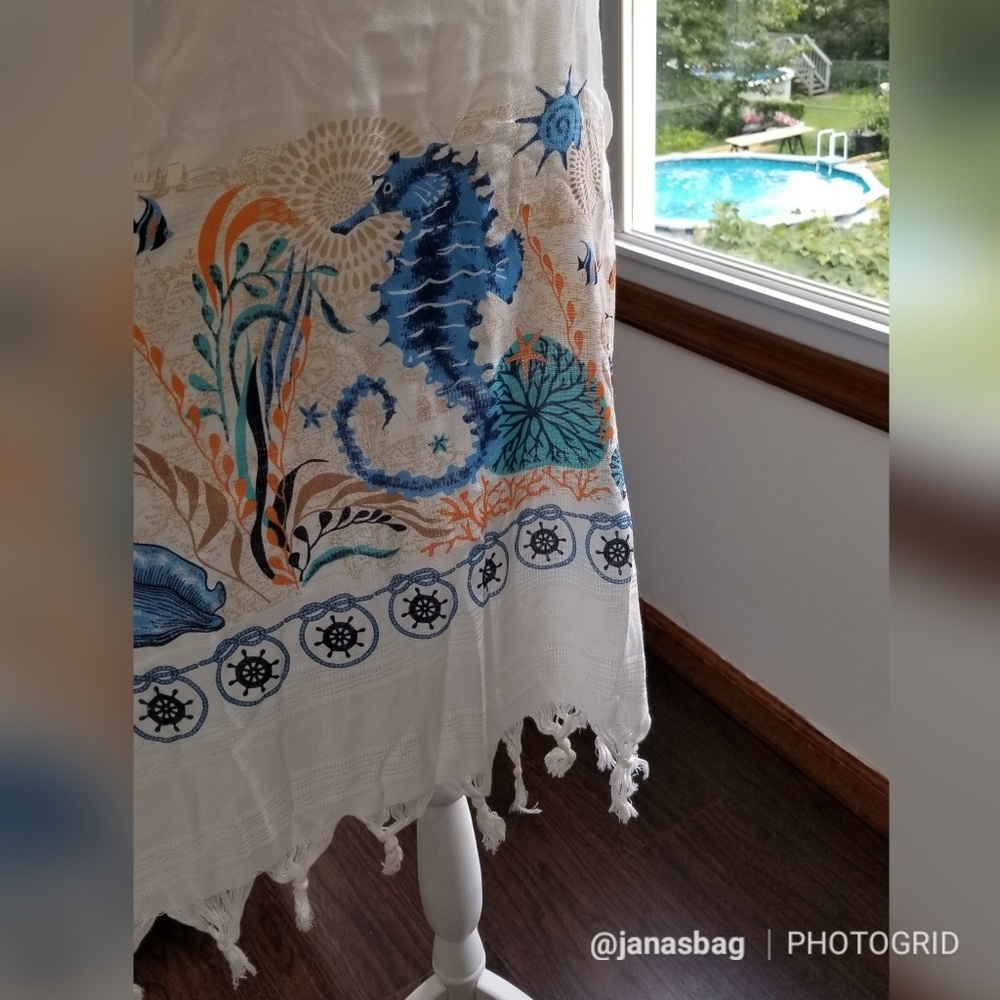 NEW! Turkish Beach Dress Cover up 100% Cotton - Picture 3 of 5